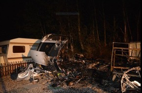 Polizeiinspektion Hildesheim: POL-HI: Erneuter Brand auf dem Campingplatz "Seecamp"