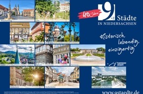 Hannover Marketing und Tourismus GmbH (HMTG): 9 Städte + 2 in Niedersachsen, gemeinsames Auslandsmarketing seit 40 Jahren: Historische Städte - frische Ideen