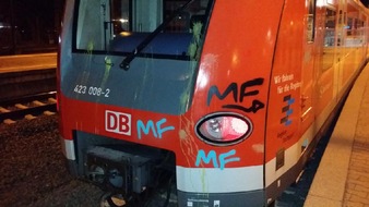 Bundespolizeiinspektion Stuttgart: BPOLI S: Mutmaßlicher "Paintballbeschuss" von S-Bahnen