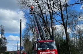 Feuerwehr Schermbeck: FW-Schermbeck: Sturmschaden beschäftigte die Feuerwehr über 3 Stunden