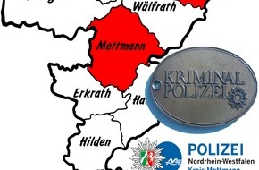 Polizei Mettmann: POL-ME: Einbrüche aus dem Kreisgebiet - Velbert / Mettmann - 1806029