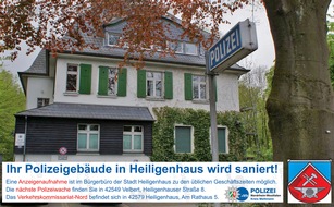 Polizei Mettmann: POL-ME: Die Polizei in Heiligenhaus zieht vorübergehend um - Heiligenhaus - 1908023