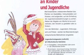 Polizeiinspektion Hameln-Pyrmont/Holzminden: POL-HM: Polizei, Stadtverwaltung und OCC einig: Kein Alkohol für Kinder und Jugendliche beim Karneval / Polizei kündigt Kontrollen an