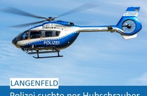 Polizei Mettmann: POL-ME: Polizei suchte per Hubschrauber nach vermisstem Senior - Langenfeld - 2405092