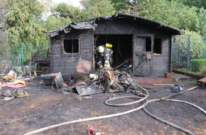 Polizei Düren: POL-DN: Gartenhaus abgebrannt