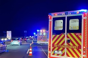 Freiwillige Feuerwehr Werne: FW-WRN: Verkehrsunfall auf der Bundesautobahn 1 in Fahrtrichtung K&ouml;ln
