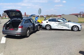 Polizeidirektion Landau: POL-PDLD: Verkehrsunfall am 04.04.2021, 14:28 Uhr STOPP-Schild nicht beachtet - eine Person verletzt und hoher Sachschaden!!