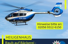 Polizei Mettmann: POL-ME: Erstmeldung: &Uuml;berfall auf B&auml;ckerei - Fahndung per Polizeihubschrauber - 2607053