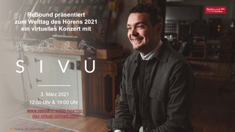 GN Hearing GmbH: Virtuelles Konzert jenseits der Stille: Welttag des Hörens am 3. März: Indie-Sänger SIVU gibt Comeback-Konzert mit Hörgerät ReSound ONE