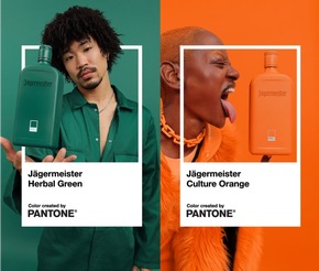 Jägermeister definiert Markenfarben mit Farbsystem- Ikone Pantone® und präsentiert Limited Design-Packs in Herbal Green und Culture Orange