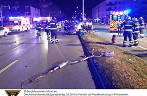 Feuerwehr München: FW-M: Verkehrsunfall mit dramatischen Folgen (Milbertshofen)