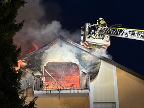 KFV Bodenseekreis: Hoher Sachschaden bei Wohnhausbrand