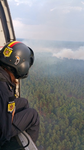 BPOLP Potsdam: Bundespolizei unterstützte das Land Brandenburg bei der Bekämpfung von Waldbränden.