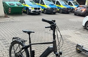 Polizeipr&auml;sidium Mannheim: POL-MA: Mannheim: E-Bike sichergestellt - Eigent&uuml;mer gesucht