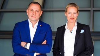 AfD - Alternative f&uuml;r Deutschland: Tino Chrupalla und Alice Weidel: Wahl in Sachsen-Anhalt entscheidend f&uuml;r die Zukunft Deutschlands