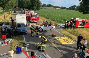 Kreisfeuerwehr Rotenburg (Wümme): FW-ROW: Zwei Unfälle auf der B71 zwischen Zeven und Rotenburg
