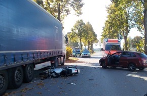 Polizei Minden-Lübbecke: POL-MI: Biker (59) aus Bünde bei Unfall verletzt