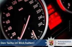 Polizeipräsidium Westpfalz: POL-PPWP: Geschwindigkeitskontrolle mit erschreckendem Ergebnis