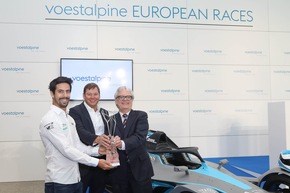 Trophäe für besten Fahrer der Formel E &quot;voestalpine European Races&quot; feiert Weltpremiere in Wien