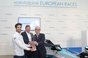voestalpine AG: Trophäe für besten Fahrer der Formel E "voestalpine European Races" feiert Weltpremiere in Wien