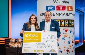 DVAG Deutsche Vermögensberatung AG: Zwei Jubiläen, ein Rekord / Gegen Kinderarmut: DVAG sammelt 1.400.000 Euro