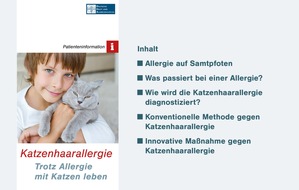 Deutsche Haut- und Allergiehilfe e.V.: Neue Broschüre und Website: Trotz Allergie mit Katzen leben