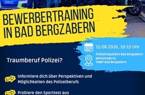 Polizeidirektion Landau: POL-PDLD: Fit f&uuml;r die Polizei? Bewerbungstraining in Bad Bergzabern