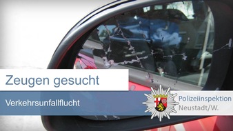 Polizeidirektion Neustadt/Weinstraße: POL-PDNW: Neustadt/Wstr.: Zeugenaufruf nach Verkehrsunfall mit anschließender Flucht