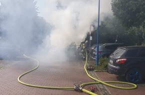 Feuerwehr Schermbeck: FW-Schermbeck: PKW-Brand