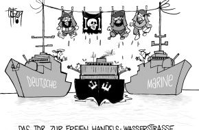 Presse- und Informationszentrum Marine: Deutsche Marine - Pressemeldung (Porträt): Flensburger Karikaturist zeigt Deutschen ihre maritime Abhängigkeit auf