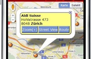 filialsuche.ch: filialsuche.ch: Standortdaten und Street View können auch nutzbringend eingesetzt werden