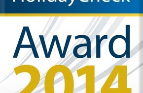 HolidayCheck AG: HolidayCheck Award 2014: Das sind die beliebtesten Hotels der Welt