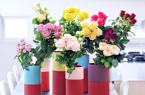 Blumenbüro: Facettenreiche Blumenkönigin / Moderne Rosen-Arrangements sorgen für Wohlfühl-Atmosphäre