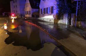 Polizeipräsidium Mainz: POL-PPMZ: Mainz - Wasserrohrbruch - Mombacher Straße unter Hochtangente voll gesperrt