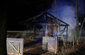 Polizei Coesfeld: POL-COE: Senden, Holtrup, Brand einer Holzhütte