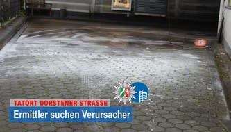 Polizeipräsidium Oberhausen: POL-OB: Weiße Farbe auf Dorstener Straße - Wer hat den Schmutzfink beobachtet?