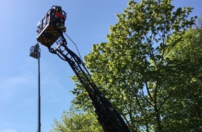 Feuerwehr Mülheim an der Ruhr: FW-MH: Person aus 20 Meter Höhe gerettet.