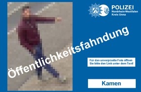 Kreispolizeibehörde Unna: POL-UN: Kamen - Öffentlichkeitsfahndung nach Diebstahl aus PKW
- Wer kennt den unbekannten Mann?