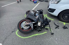 Kreispolizeibeh&ouml;rde Oberbergischer Kreis: POL-GM: Motorradfahrer bei Verkehrsunfall verletzt