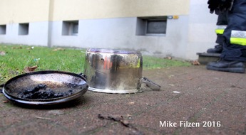 Feuerwehr Essen: FW-E: Zeitgleich zwei Mal angebranntes Essen auf Herd in verschiedenen Wohnungen eines Mehrfamilienhauses, niemand verletzz