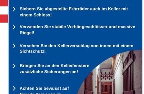 Polizeipräsidium Südhessen: POL-DA: Darmstadt: Polizei ermittelt nach mehreren Kellereinbrüchen und gibt Präventionstipps / Zeugen gesucht