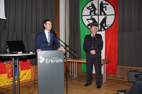 FW-Erkrath: Jahreshauptversammlung der Feuerwehr Erkrath mit Beförderungen und Ehrungen