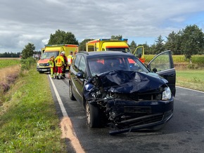 FW-AUR: Mehrere Verletzte nach Aufprall auf Landesstra&szlig;e 34