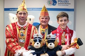 Kreispolizeibehörde Euskirchen: POL-EU: Tollitätenempfang von Küfer und Prinz - Polizeieinsatz und Tipps zum Karneval
