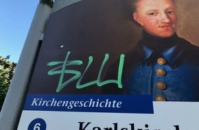 Polizeidirektion Pirmasens: POL-PDPS: Zweibrücken - Unbekannte beschmieren Gegenstände im öffentlichen Raum