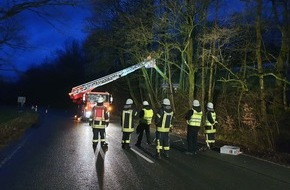 Freiwillige Feuerwehr Breckerfeld: FW-EN: Baum droht auf Fahrbahn zu stürzen