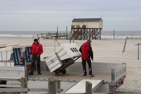 Saisoner&ouml;ffnung in St. Peter-Ording - die Strandkorbsaison beginnt