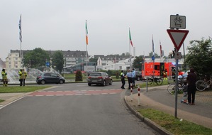 Polizei Aachen: POL-AC: Radfahrerin bei Verkehrsunfall am Europaplatz schwer verletzt