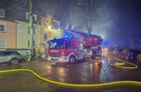 Feuerwehr Essen: FW-E: Kellerbrand in Mehrfamilienhaus - Rauchmelder verhindern Schlimmeres