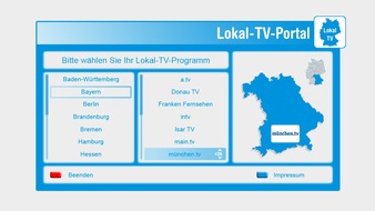 BLM Bayerische Landeszentrale für neue Medien: Lokal-TV-Portal in neuem Design nun auch über DVB-T empfangbar / Bereits fünf Bundesländer beteiligt (FOTO)